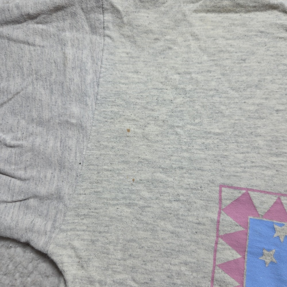 Vintage 80's T-Shirt Nature Grafic Print Distressed Faded - Picture 3 of 9